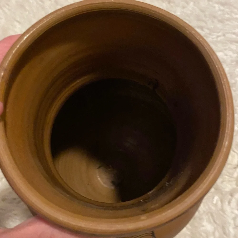 50%offw❤️ Joe Smith Handmade Clay Vase 11.5x6 etched pottery